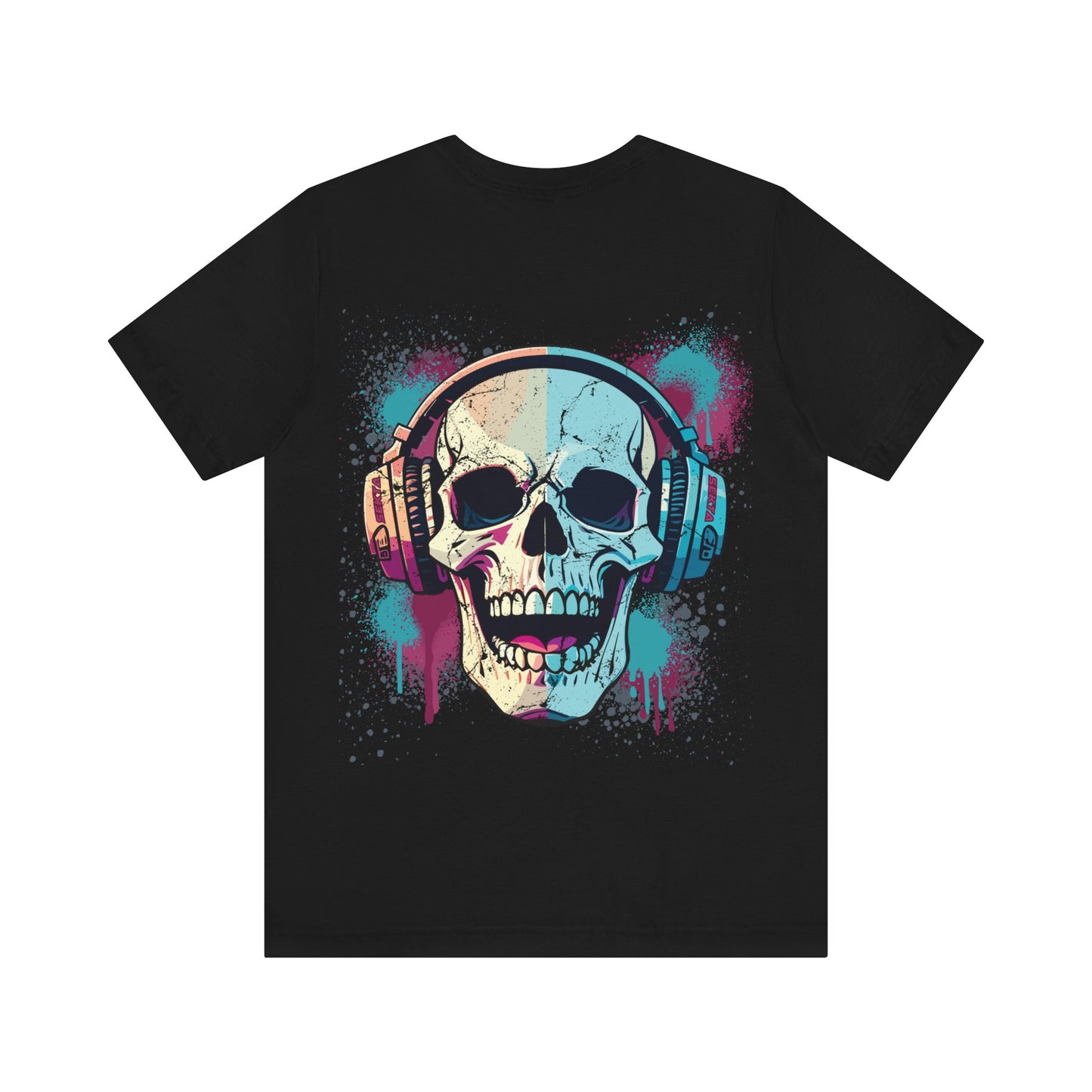 SKULLPHONES (Back print) Unisex Short Sleeve Tee