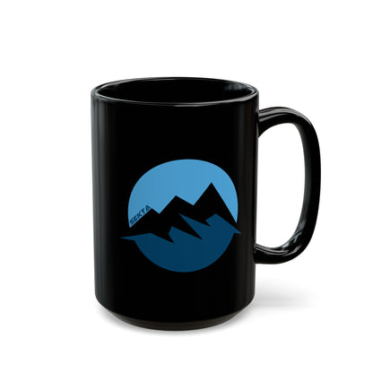 BLUE MOUNTAIN Black Mug (Large 15oz)