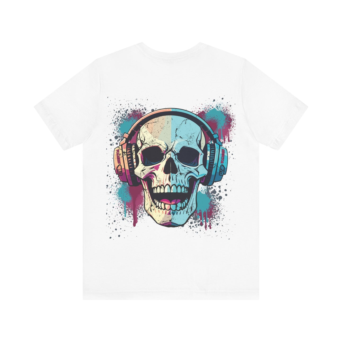 SKULLPHONES (Back print) Unisex Short Sleeve Tee