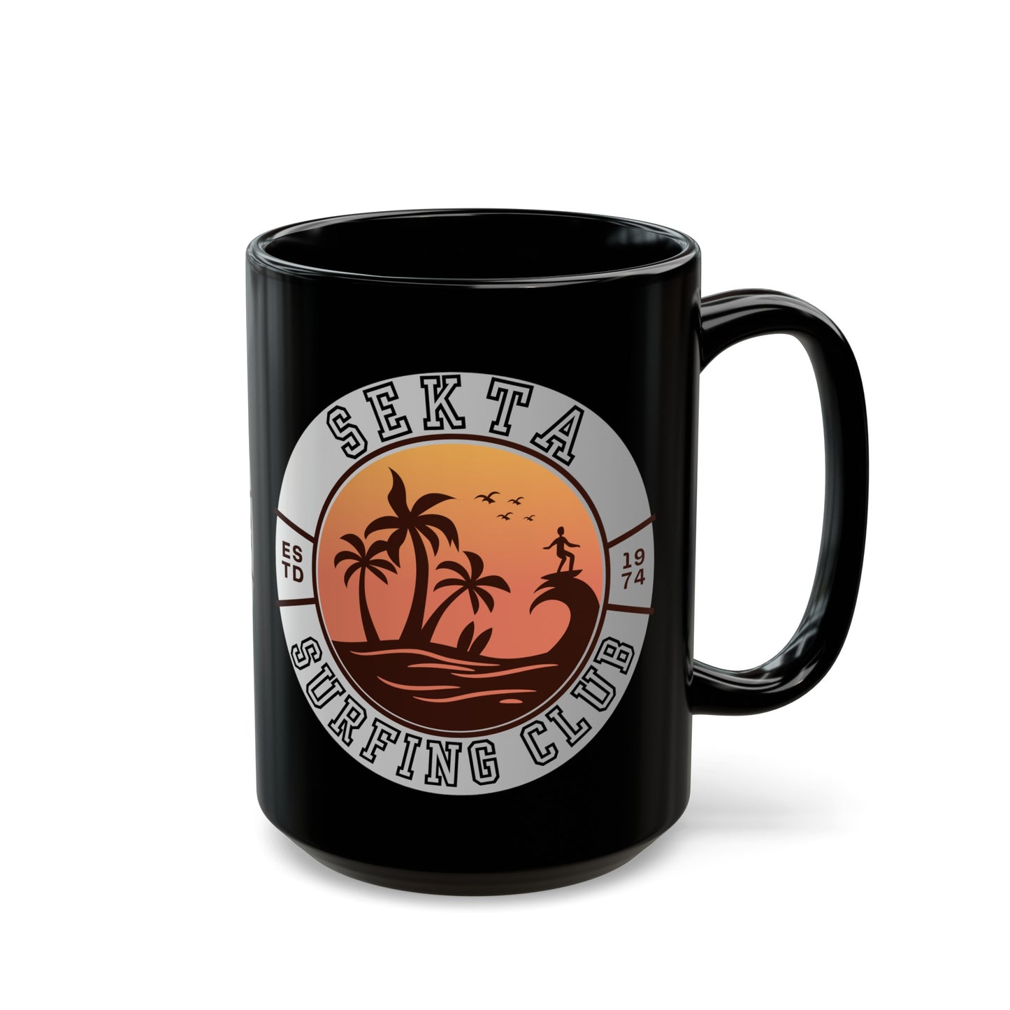 SURF CLUB Black Mug (Large 15oz)