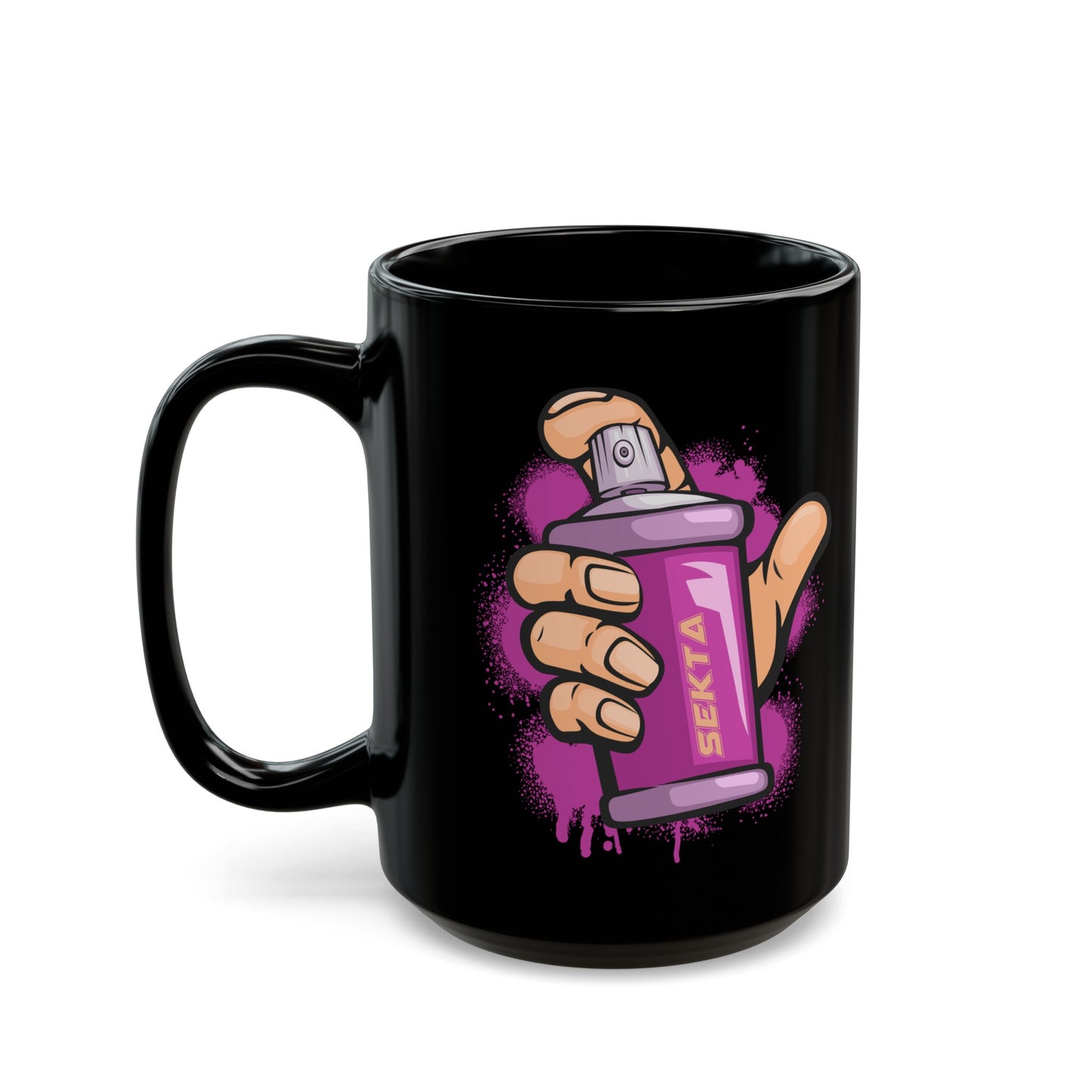 SPRAY CAN Black Mug (large 15oz)