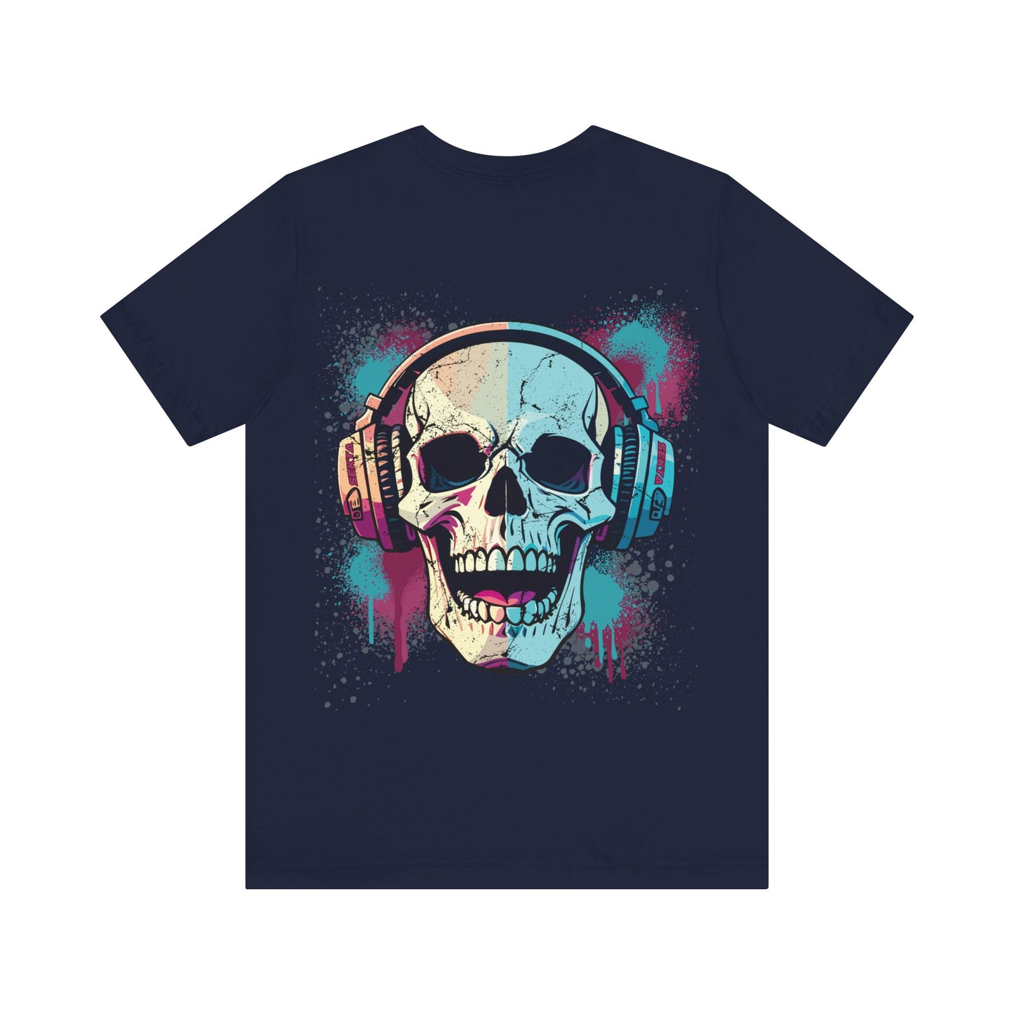 SKULLPHONES (Back print) Unisex Short Sleeve Tee