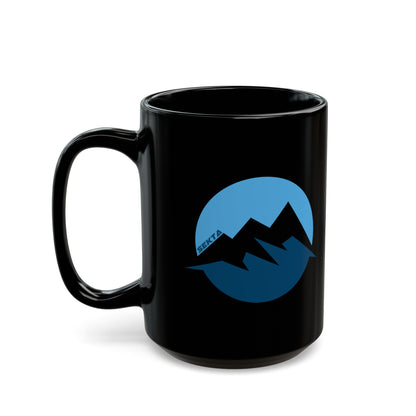 BLUE MOUNTAIN Black Mug (Large 15oz)