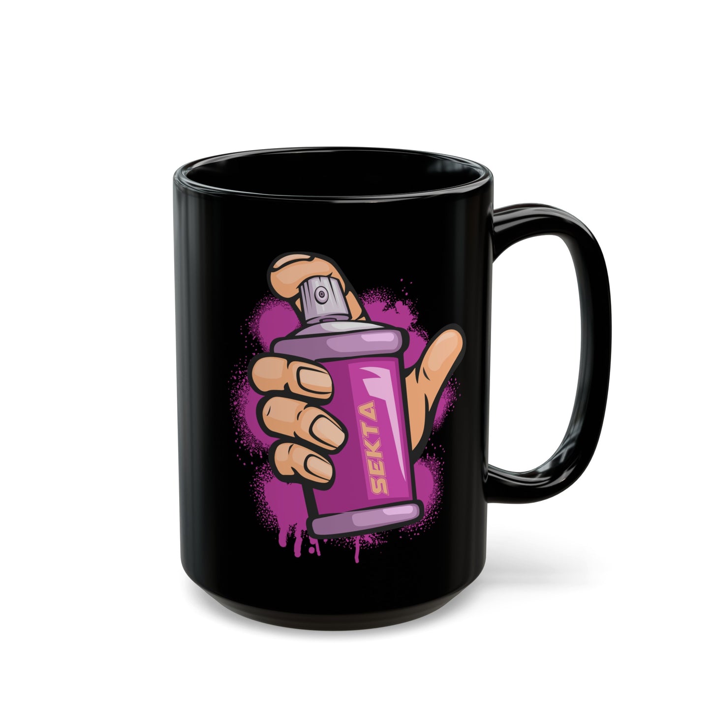 SPRAY CAN Black Mug (large 15oz)