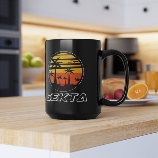 PALM TREE'S Black Mug (Large 15oz)