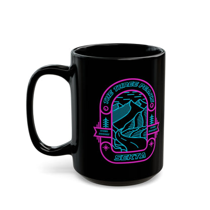 THE THREE PEAKS Black Mug (Large15oz)