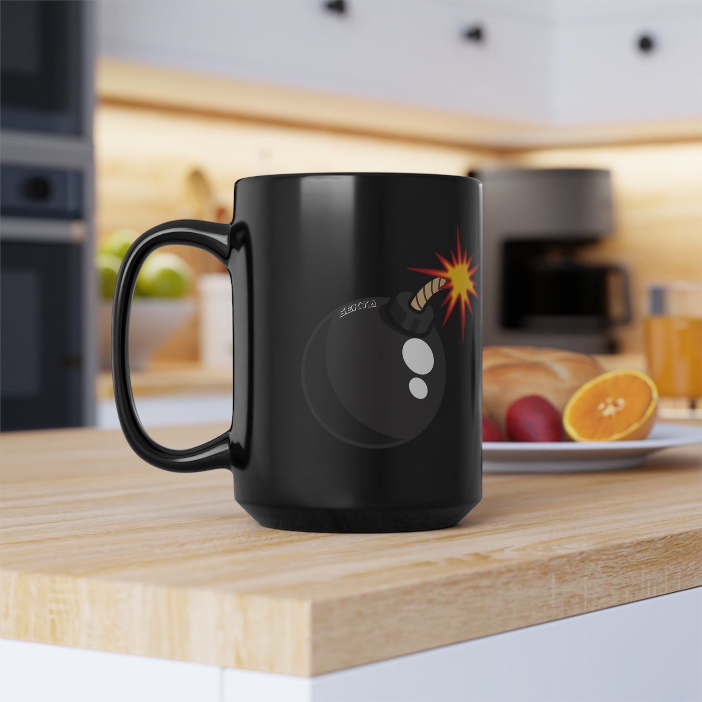 THE BOMB Black Mug (Large 15oz)