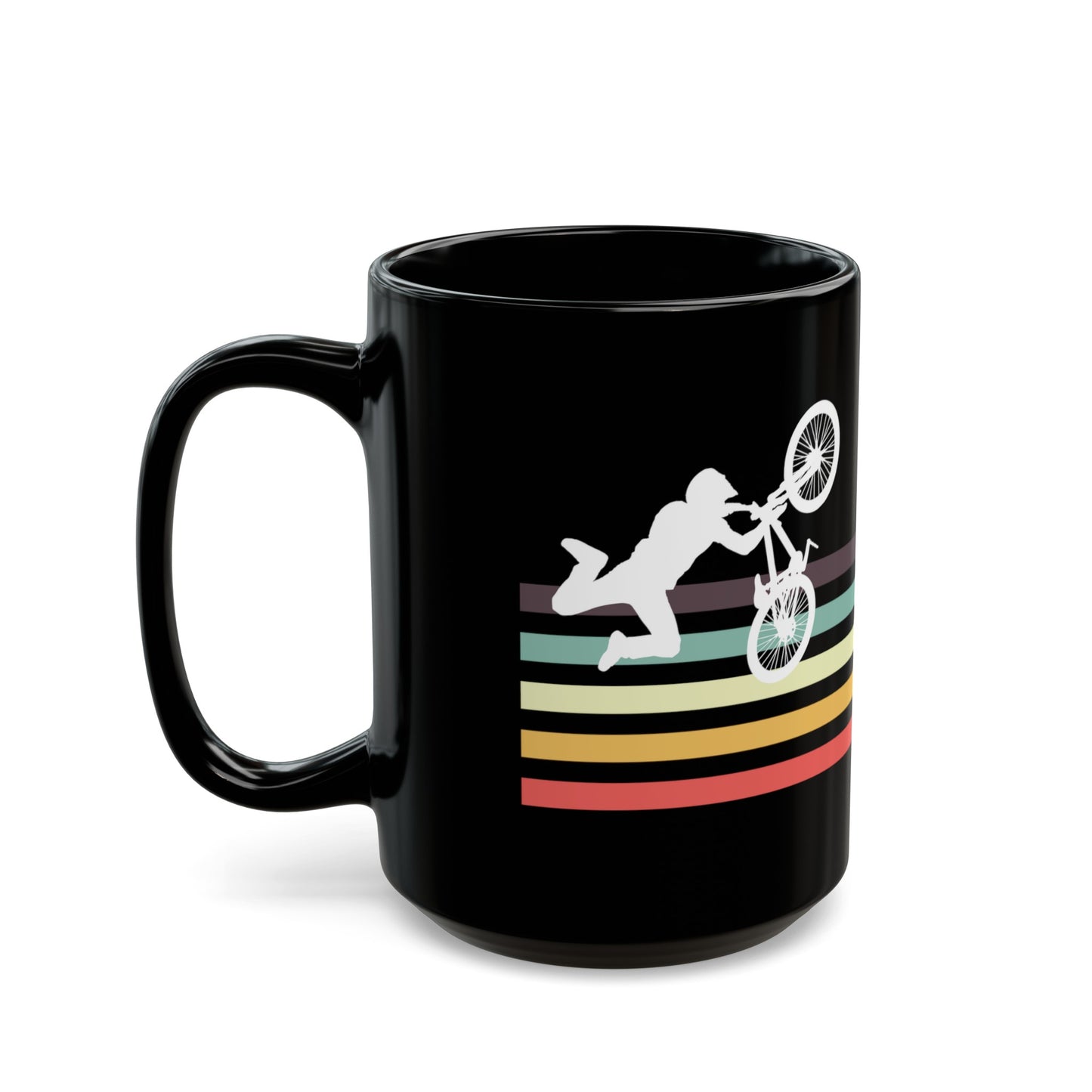 MTB STRIPES Black Mug (Large 15oz)