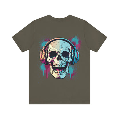 SKULLPHONES (Back print) Unisex Short Sleeve Tee