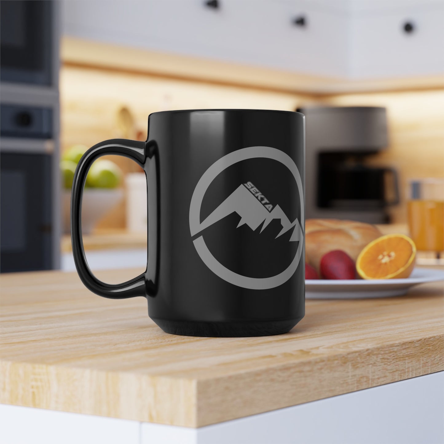 GREY MOUNTAIN Black Mug (Large 15oz)