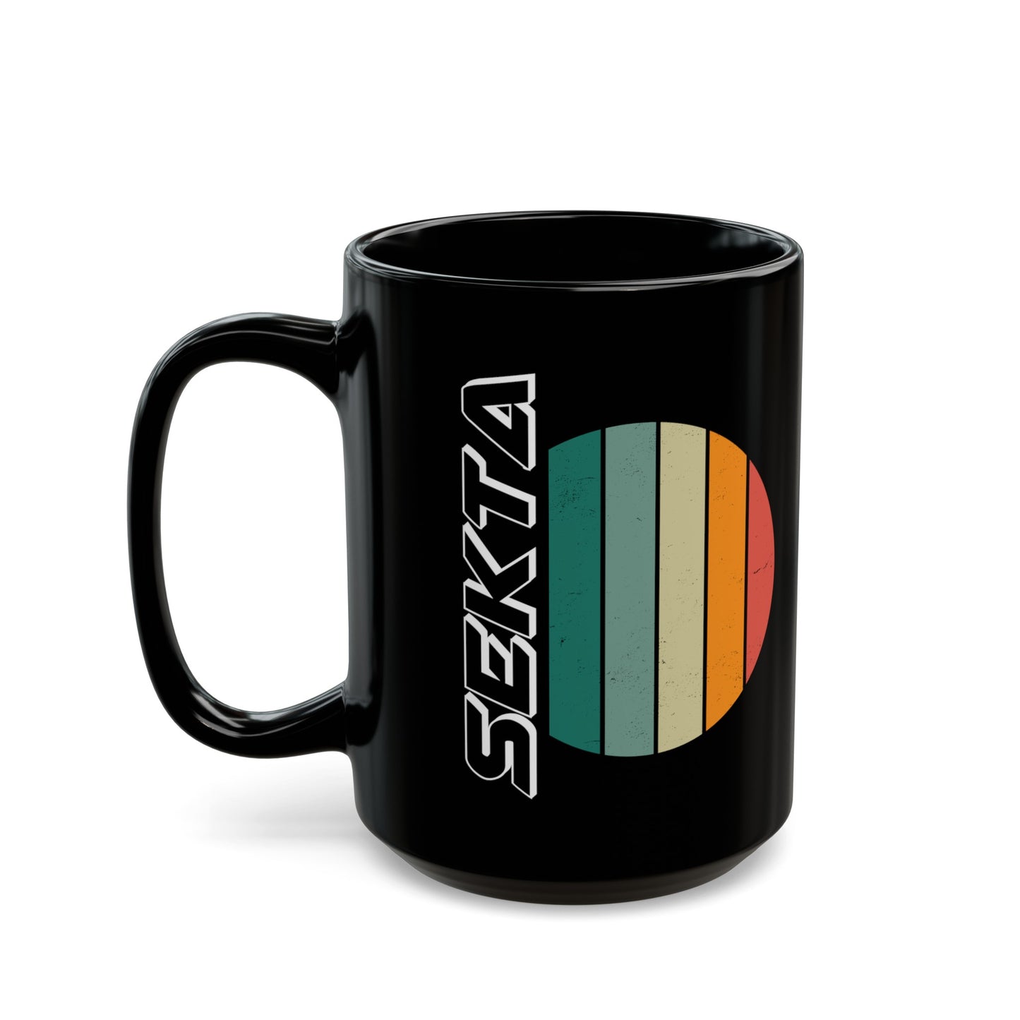 SIDE STRIPES Black Mug (Large 15oz)