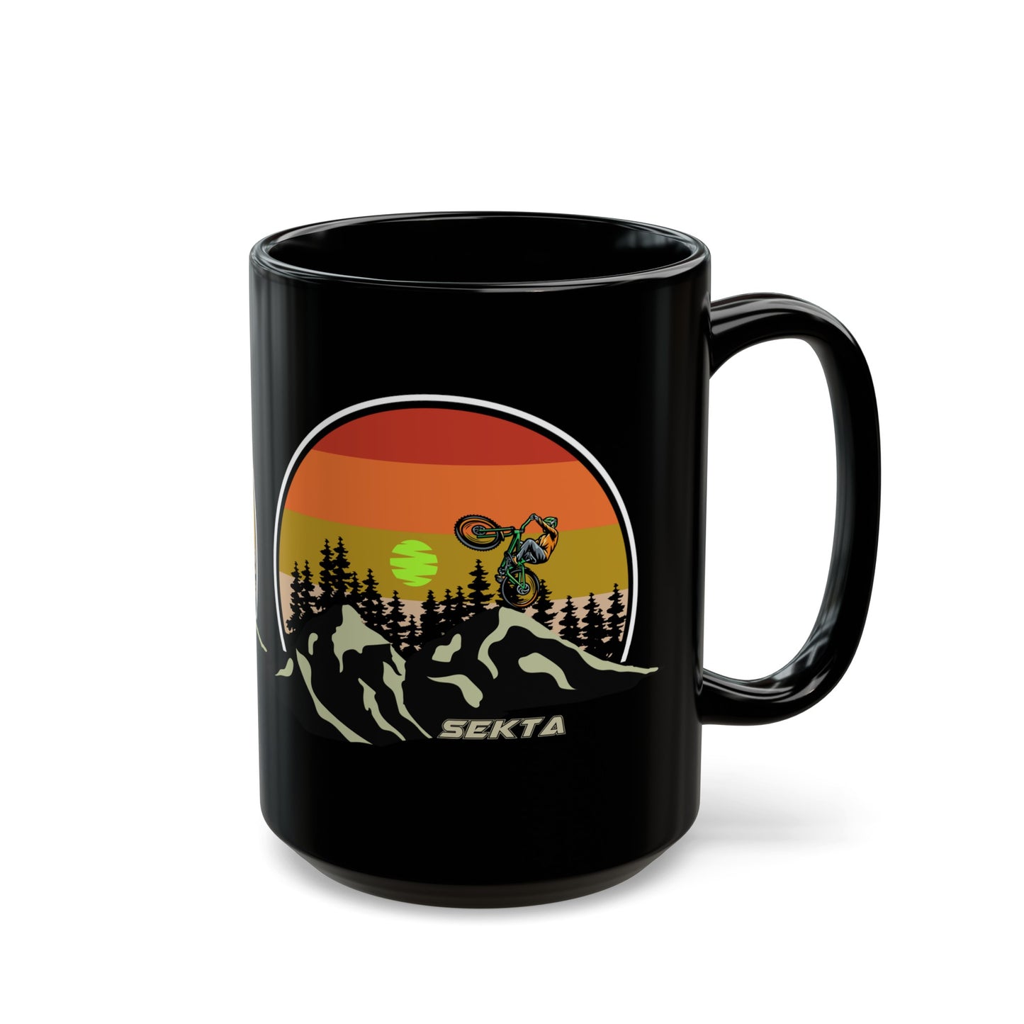 ON TOP OF THE WORLD Black Mug (Large 15oz)