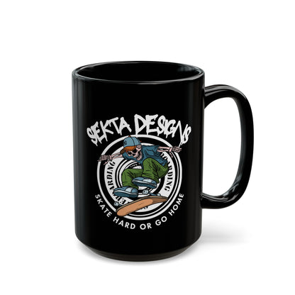 SKATE HARD Black Mug (Large 15oz)