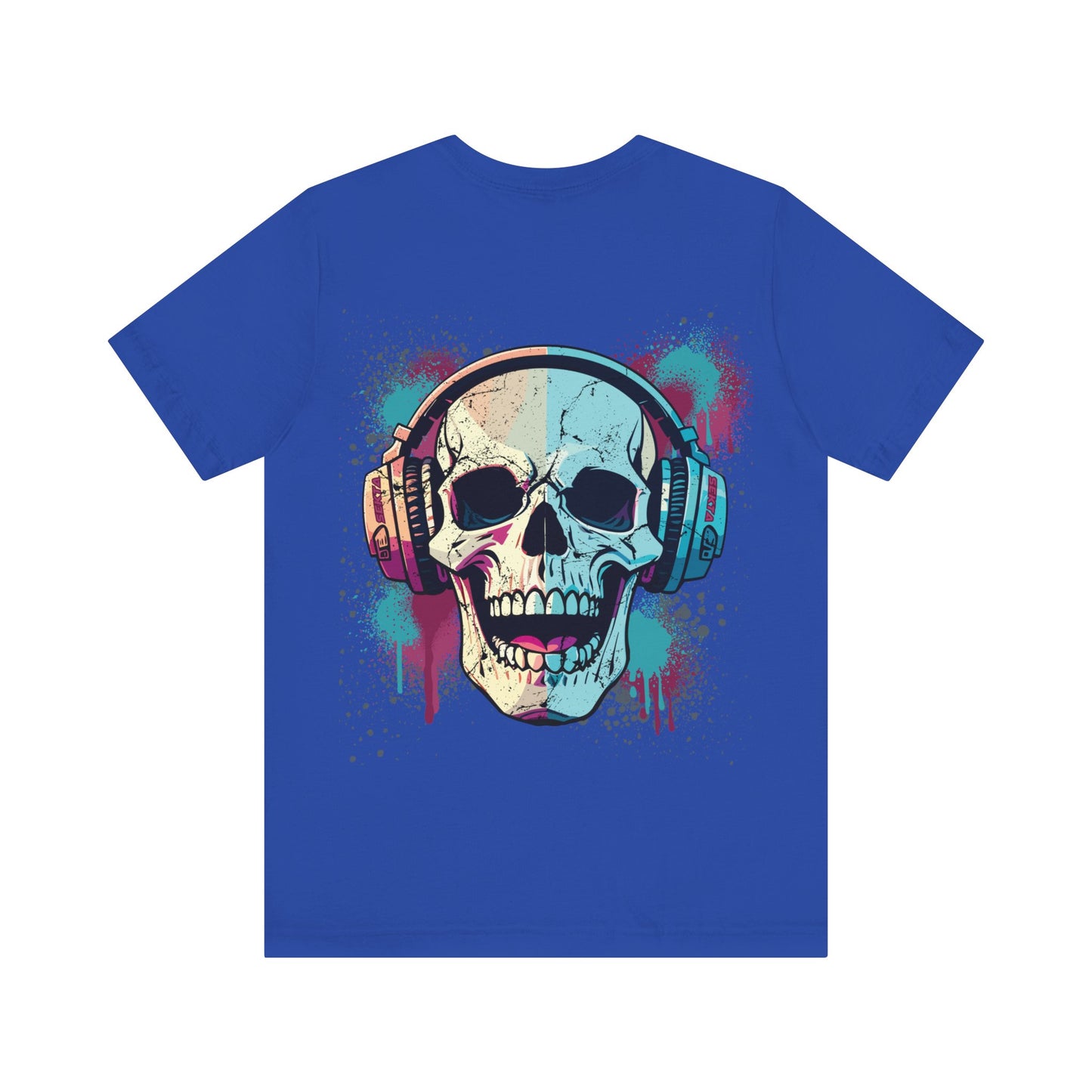 SKULLPHONES (Back print) Unisex Short Sleeve Tee