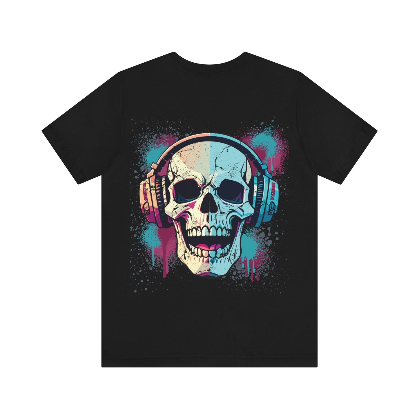 SKULLPHONES (Back print) Unisex Short Sleeve Tee