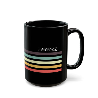 MTB STRIPES Black Mug (Large 15oz)