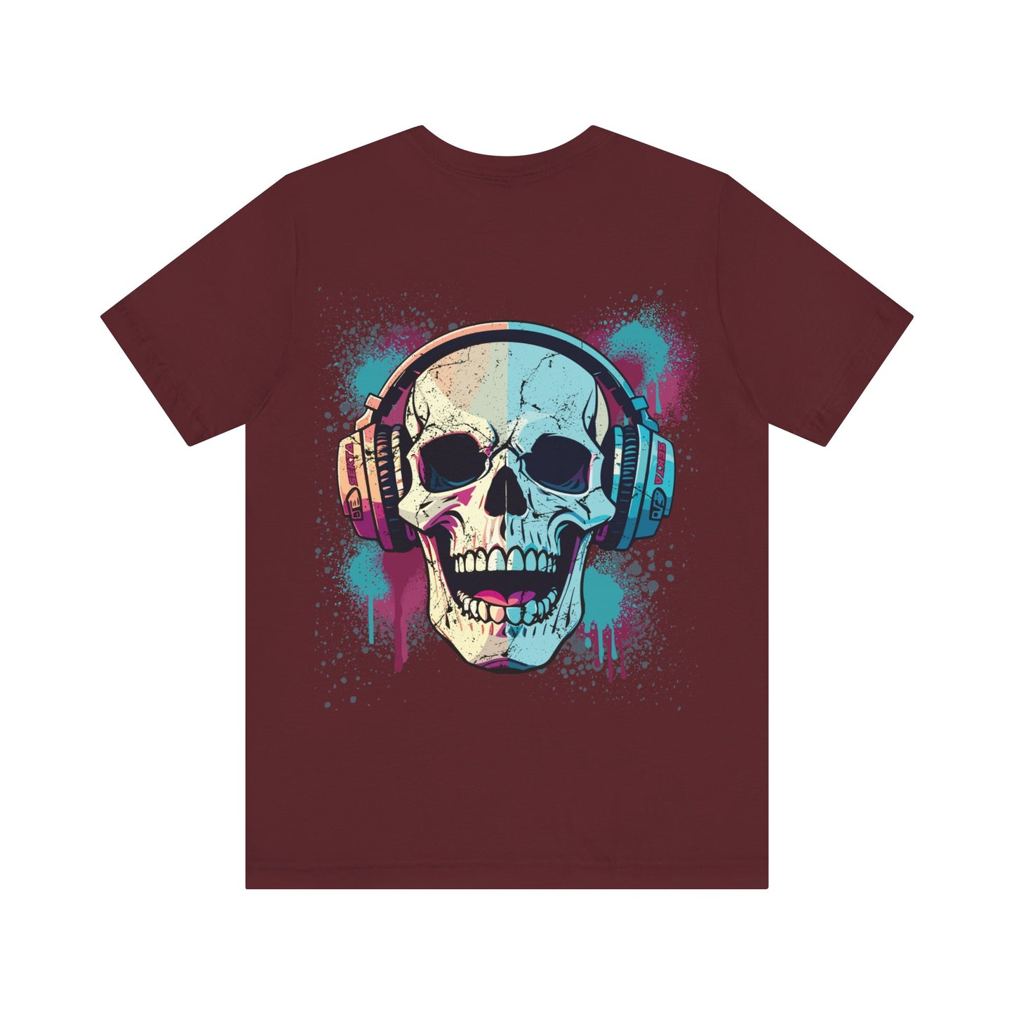 SKULLPHONES (Back print) Unisex Short Sleeve Tee