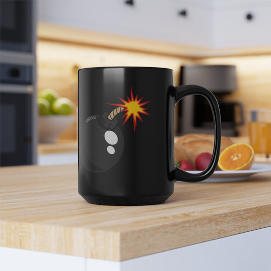 THE BOMB Black Mug (Large 15oz)