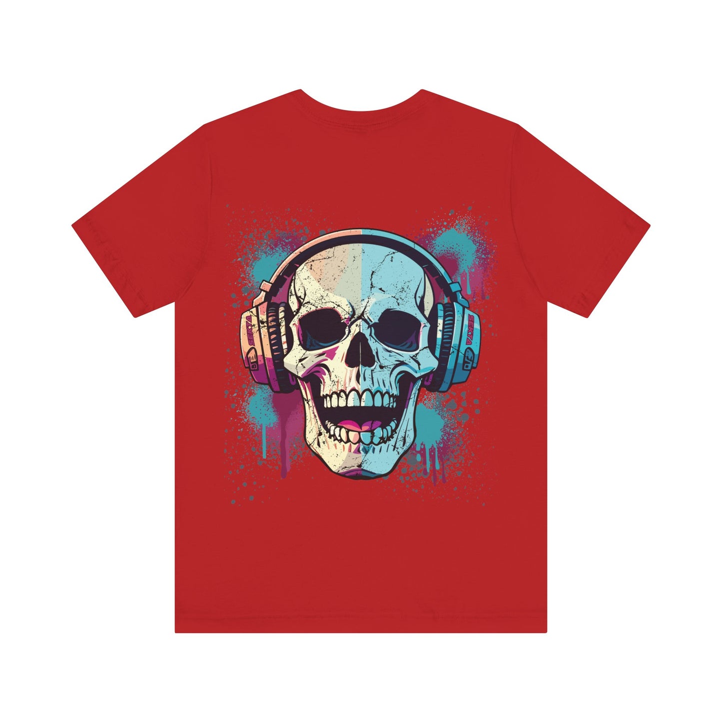 SKULLPHONES (Back print) Unisex Short Sleeve Tee