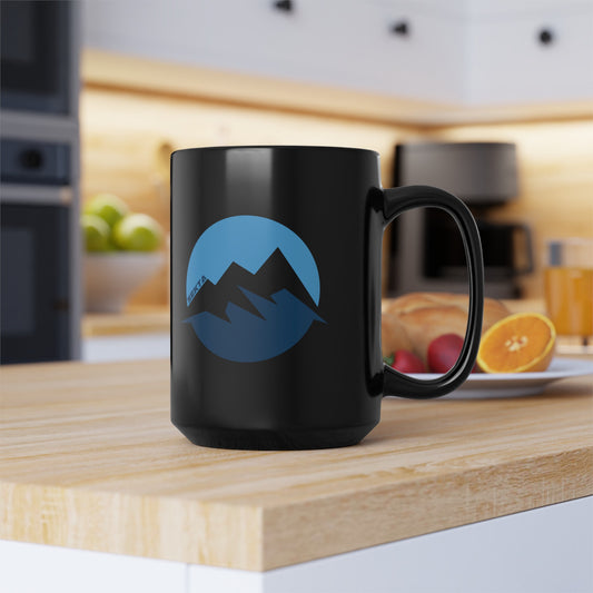 BLUE MOUNTAIN Black Mug (Large 15oz)