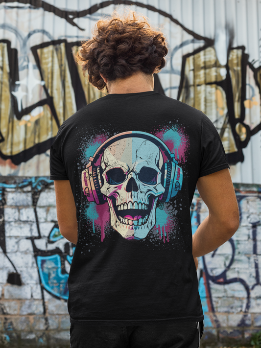 SKULLPHONES (Back print) Unisex Short Sleeve Tee