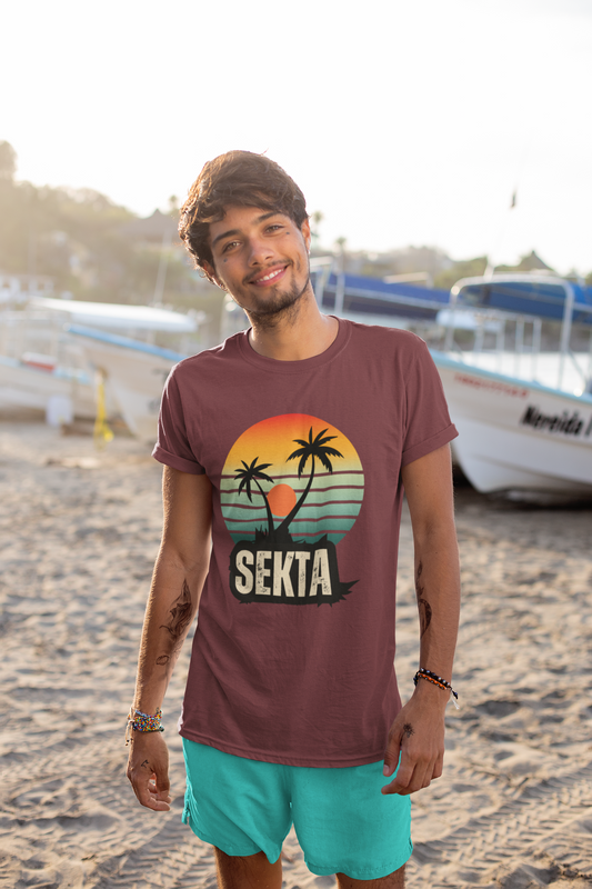 RETRO SUNSET Unisex Short Sleeve Tee