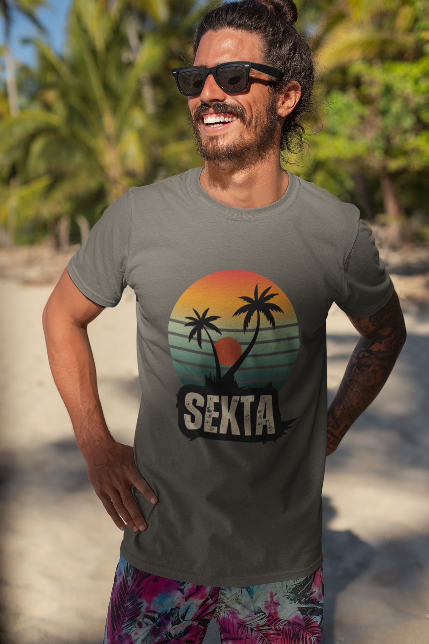 RETRO SUNSET Unisex Short Sleeve Tee